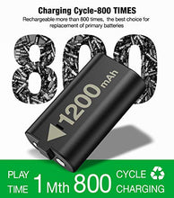 Load image into Gallery viewer, BEBONCOOL Charger for Xbox One Controller Battery Pack, Charger for Xbox One Rechargeable Battery Pack with 4x1200mAh Batteries, Rechargeable Battery Pack for Xbox One/One S/One X/One Elite Controller