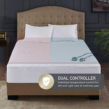 Load image into Gallery viewer, Premium Heated Mattress Pad King Size 78x80 | Quilted Cotton Heated Mattress Pad with 20 Heat Setting Dual Controller & Auto Shut Off | Relieve Sore Muscles/Joints
