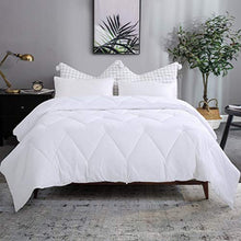 Load image into Gallery viewer, Starcast All Season Twin Size Soft Quilted Down Alternative Comforter 100% Cotton Cover Reversible Duvet Insert with Corner Tabs,Stand Alone Warm Lightweight Fluffy Hypoallergenic,64x88 inch,White
