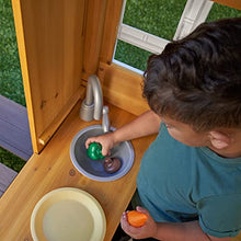 Load image into Gallery viewer, KidKraft Modern Outdoor Wooden Playhouse with Picnic Table, Mailbox and Outdoor Grill, Gift for Ages 3+