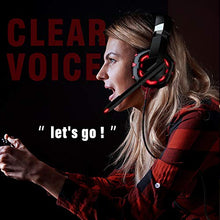 Load image into Gallery viewer, RUNMUS Gaming Headset Xbox One Headset with 7.1 Surround Sound, PS4 Headset with Noise Canceling Mic & LED Light, Compatible with PC, PS4, Xbox One Controller(Adapter Not Included)