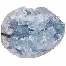 Load image into Gallery viewer, rockcloud Natural Raw Blue Celestite Mineral Healing Crystal Cluster Geode Irregular Home Decoration Gemstone Specimen Large