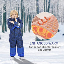 Load image into Gallery viewer, Yueta Boys Snowsuit One Piece Kids Ski Suit Coveralls Ski Jackets Jumpsuits Waterproof for 5 Years Toddler Snowboarding
