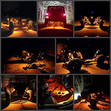 Load image into Gallery viewer, 4WDKING Amber LED Rock Lights, 2 Pods IP68 Waterproof Underbody Glow Trail Rig Lamp LED Neon Lights for Truck Jeep Off Road Truck Car Boat ATV SUV Motorcycle