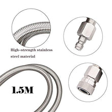 Load image into Gallery viewer, Paintball PCP Filling Hose Whip Extension Stainless Steel Air Fill Station & Charging System 60 inches with Quick Disconnect