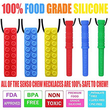 Load image into Gallery viewer, Chew Necklace by GNAWRISHING - 6-Pack - Perfect for Autistic, ADHD, SPD, Oral Motor Children, Kids, Boys, and Girls (Tough, Long-Lasting)