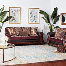 Load image into Gallery viewer, Furniture of America Kildred 2-Piece Fabric and Leatherette Sofa Set, Burgundy