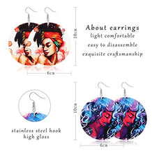 Load image into Gallery viewer, 16 Pair Round African Women Earrings Wooden Painted Ethnic Style Dangle Earring Geometric Personalized Earrings