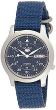 Load image into Gallery viewer, SEIKO Men's SNK807 SEIKO 5 Automatic Stainless Steel Watch with Blue Canvas Band
