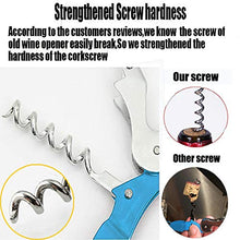 Load image into Gallery viewer, 4 Packs Professional Waiter Corkscrew Wine Openers Set,Upgraded With Heavy Duty Stainless Steel Hinges Wine Key for Restaurant Waiters, Sommelier, Bartenders (BLUE 4 Packs)