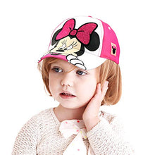 Load image into Gallery viewer, Disney girls Toddler Hat For girl’s ages 2-7 Minnie Mouse Kids Baseball Cap, Pink/White, 2-4T US