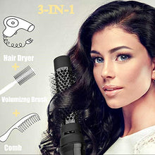 Load image into Gallery viewer, One-Step Hair Dryer & Volumizer Hot Air Brush, 3-in-1 Hair Dryer Brush Styler for Straightening, Curling, Salon Negative Ion Ceramic Lightweight Blow Dryers Straightener Curl Volume Hair Brush