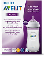 Load image into Gallery viewer, Philips Avent Natural Baby Bottle, Clear, 11oz, 2pk, SCF016/27