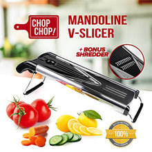 Load image into Gallery viewer, Chop Chop! Mandoline V-Slicer Commercial Grade Stainless Steel (6 Blade Set)