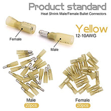 Load image into Gallery viewer, Ruikarhop 120PCS Heat Shrink Bullet Connectors Kit,Waterproof Electrical Female & Male Bullet Butt Terminals(12-10AWG,14-16AWG,18-22AWG)