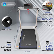 Load image into Gallery viewer, FUNMILY Treadmill, 2.25HP Treadmills for Home with Table & Bluetooth Speaker & Large LCD Monitor, Zero Installation Electric Walking Jogging Machine for Home/Office Use (Gray)