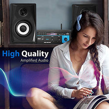Load image into Gallery viewer, Home Audio Power Amplifier System 2X40W Mini Dual Channel Sound Stereo Receiver Box w/ LED For Amplified Speakers, CD Player, Theater via 3.5mm RCA for Studio, Home Use Pyle PCA2
