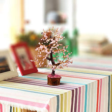 Load image into Gallery viewer, YATHABI Rose Quartz Golden Wire Handmade Gemstone Tree Feng Shui Bonsai for Attracting Positive Energies Crystal Healing Chakra Cleansing & Home Decor Size :- 10-12 Inch Approx