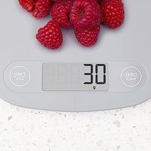 Load image into Gallery viewer, GreaterGoods Digital Food Kitchen Scale, Multifunction Scale Measures in Grams and Ounces (Ash Grey)