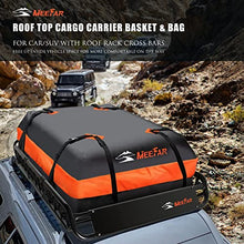 Load image into Gallery viewer, MeeFar Roof Rack Carrier Basket Universal Rooftop Cargo Carrier Basket 51" X 36" X 5" + Waterproof Cargo Bag 15 Cubic Feet (44" 34" 17"), and Cargo Net with Attachment Hooks, Ratchet Straps