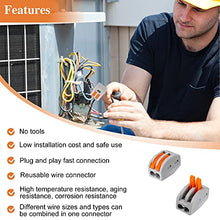 Load image into Gallery viewer, NC Lever Wire Nuts,Idong 50pcs Compact Splicing Connectors, 212 Quick Connection Terminal Electrical Connectors (50PCS, 2 Port)