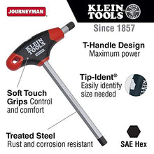 Load image into Gallery viewer, Klein Tools JTH4E11 3/16-Inch Hex Key with Journeyman T-Handle, 4-Inch