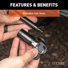 Load image into Gallery viewer, CURT 23518 Black Trailer Hitch Lock, 5/8-Inch Pin Diameter, Fits 2-Inch Receiver