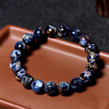 Load image into Gallery viewer, LKBEADS Natural Natural Pietersite 10mm rondelle smooth 7inch Semi-Precious Gemstones Beaded Bracelets for Men Women Healing Crystal Stretch Beaded Bracelet Unisex