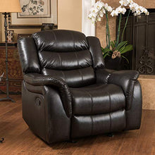 Load image into Gallery viewer, Christopher Knight Home Hawthorne Leather Glider Recliner Chair, Black Berry