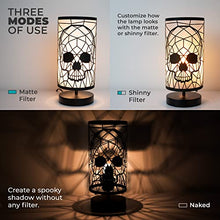 Load image into Gallery viewer, GAVIA Black Skull Lamp - 3-Way Dimmable Touch Control - Gothic Lamp - Gothic Decor - Goth Room Decor - Skeleton Lamp - Gothic Home Decor - Goth Lamp - Gothic Bedroom Decor - Goth Decor - Skull Light