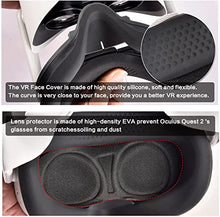 Load image into Gallery viewer, Hard Carrying Case for Oculus Quest 2 All-in-One VR Gaming Headset and Touch Controllers, Portable Travel Cover Storage Bag with Silicone Face Cover & Lens Protector for Quest 2 Accessories - Black