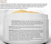 Load image into Gallery viewer, Organic Pain Relief Cream by ZenRenu - MSM Turmeric Arnica, Helichrysum | Made in USA - Muscles, Joints, Back, Neck & Skin Conditions