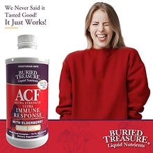 Load image into Gallery viewer, Buried Treasure ACF Extra Strength Advanced Immune Recovery with Vitamin C 1000mg, Elderberry Echinacea Zinc and Herbal Blend, Boost Immunity Support Supplement, 16oz. with Convenient Dose Cup
