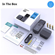 Load image into Gallery viewer, ETSROW Wireless Video Doorbell Camera with Chime, 2K Resolution, 10000mAh Rechargeable Battery, Motion Detection, 2-Way Audio, 166° View, Night Vision, IP65 Weatherproof, Support Local/Cloud Storage