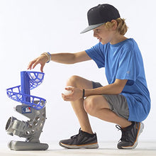 Load image into Gallery viewer, Franklin Sports MLB Electronic Baseball Pitching Machine - Includes Six Plastic Baseballs, Silver/Blue (6696S3)