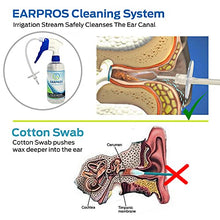 Load image into Gallery viewer, EARPROS Ear Wax Removal Tool Kit Ear Cleaning System Ear Irrigation Kit - Ear Washer for humans with 30 Soft Disposable Tips and LED Light