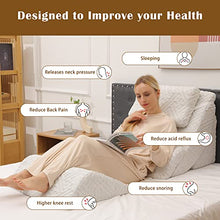 Load image into Gallery viewer, Betterhood 5pcs Orthopedic Bed Wedge Pillow Set, Adjustable Memory Foam Pillows, Post Surgery Foam for Back Support, Neck and Leg Pain Relief, Acid Reflux, Snoring for Sleeping, Sitting Pillow