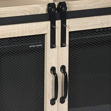 Load image into Gallery viewer, ENSTVER TV Stand for TVs up to 55" with Electric Fireplace Included,Media Storage Television Console for Living Room (White Oak)