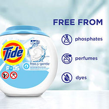 Load image into Gallery viewer, Tide PODS Free and Gentle Laundry Detergent, 96 Count, Unscented and Hypoallergenic for Sensitive Skin, Free and Clear of Dyes and Perfumes, HE Compatible (Packaging May Vary)