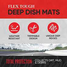 Load image into Gallery viewer, Motor Trend 923-BK Black FlexTough Contour Liners-Deep Dish Heavy Duty Rubber Floor Mats for Car SUV Truck & Van-All Weather Protection, Universal Trim to Fit
