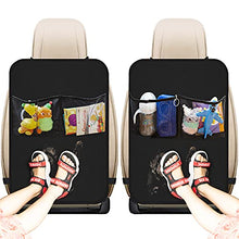 Load image into Gallery viewer, Kick Mats with Organizer - 2 Pack Backseat Protector Seat Covers for Your Car, SUV, Minivan or Truck Seats - Vehicle Back Seat Kids Safety Accessories - Universal Fit Automotive Interior Protectors
