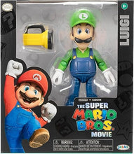 Load image into Gallery viewer, The Super Mario Bros. Movie - 5 Inch Action Figures Series 1 – Luigi Figure with Flashlight Accessory