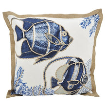 Load image into Gallery viewer, SARO LIFESTYLE 5437.NB20S Neptunian Collection Down Filled Fish Throw Pillow, 20"
