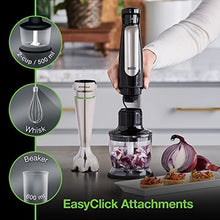 Load image into Gallery viewer, Braun MQ7035X 3-in-1 Immersion Hand, Powerful 500W Stainless Steel Stick Blender Variable Speed + 2-Cup Food Processor, Whisk, Beaker, Faster, Finer Blending, MultiQuick