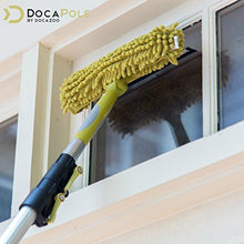 Load image into Gallery viewer, DocaPole Window Squeegee and Scrubber Combo Attachment, 3 Squeegee Blades Included, Compatible with Any DocaPole