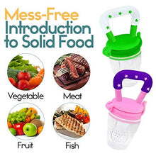 Load image into Gallery viewer, Baby Fruit Feeder Pacifier (2 Pack) - Fresh Food Nibbler, Infant Fruit Teething Toy, Food Grade Silicone Pouches for Toddlers & Kids by Ashtonbee