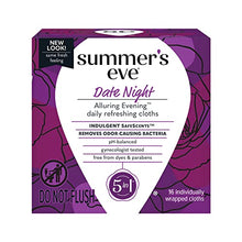 Load image into Gallery viewer, Summer's Eve Date Night Feminine Cleansing Wipes Pre/Post-Intimacy Cleansing, 16 Count