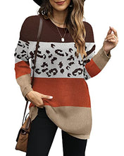 Load image into Gallery viewer, Sweaters for Women 2022 Leopard Print Tops Tunic Sweaters Womens Tops XL