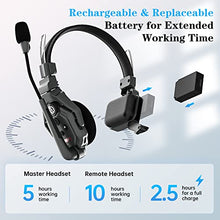 Load image into Gallery viewer, Hollyland Solidcom C1 Wireless Headset Intercom System 6-Person Team Communication 1000ft Full Duplex Group Talk Single Ear Headset with 1 Master & 5 Remote Headphone Microphone