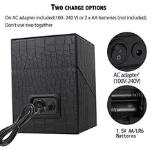 Load image into Gallery viewer, Automatic Single Watch Winder in Wood Shell and Black Leather, Japanese Quiet Motor (PU crocodile skin)